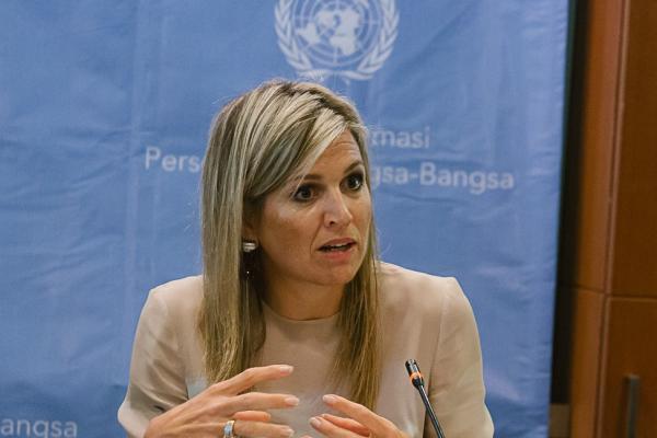 Queen Máxima speaking at the UN during her previous visit to Indonesia in 2016. Photo credit: Oktobernardi Salam